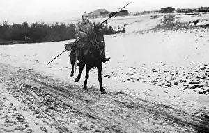 Signalling: German dispatch rider in Russian Poland, 1915