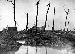 Ypres: German dugout in Flanders, 1918