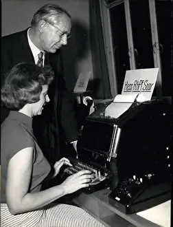 Teleprinter: German election results come through via teleprinter