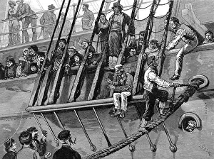Berthed: German Emigrant Ship in Southampton Docks 1881