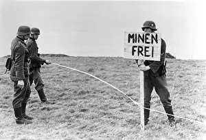 Cleared: German engineers clear mines, 1940