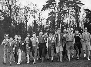Hoeing: German-English work camp, 1937