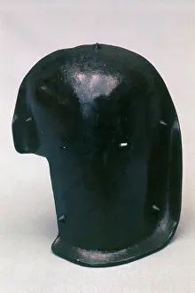 Studded: German face shield helmet, WW1