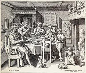 Mealtime: German Family at Table
