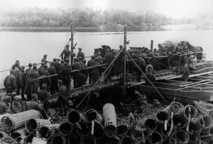Transition: German ferry across the Dnieper, 1941