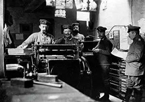 Proclamations: German field printer's shop, 1915