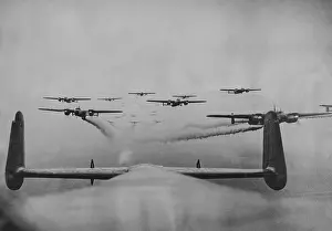 Operational: German fighter planes on a mission during Battle of Britain