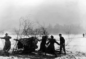 Antiaircraft: German flak position in Hungary, 1945
