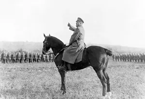 Piave: German General speaking to troops, Piave, Italy