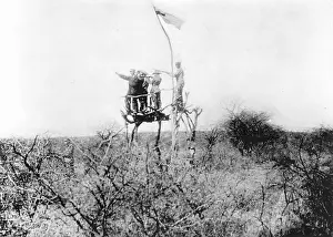 Heliograph: German guards during the Herero uprising, 1904