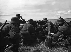 Emplacement: German gun position on the Rhine, 1940