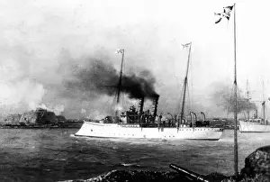 Tons: German gunboat at Tsingtao, 1900