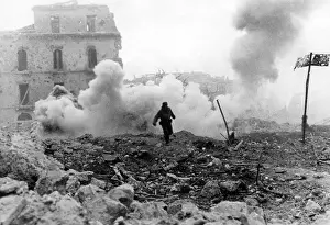 Cassino: German gunner in Cassino, 1944