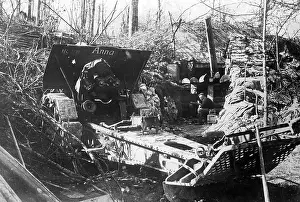 Ordnance: German howitzer on the Western front, 1917