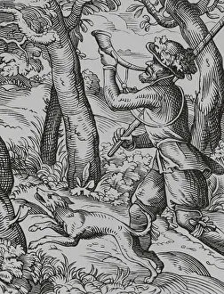 Lacroix: German hunter, 16th century. Engraving