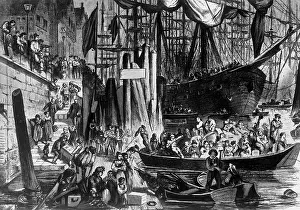 Embarkation: German immigrants boarding
