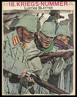Nervously: GERMAN INFANTRY/1914