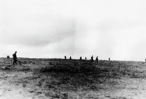 Secures: German infantry during the advance on the Eastern Front