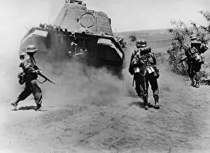 Grossdeutschland: German Infantry Advances Under the Screen of a Tank