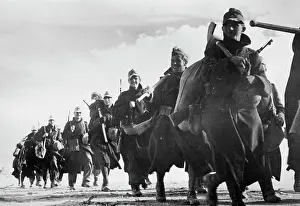 Agedabia: German infantry in the African desert