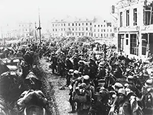 German infantry and artillery WWI
