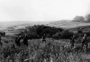 Forming: German infantry forms for an attack on the Eastern Front