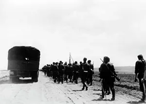 Seversky: German infantry on the march at the Donetz front, June 1942