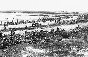 Vistula: German infantry at River Vistula, 1915
