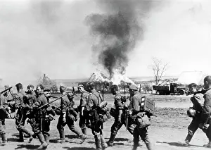 Seversky: German infantrymen during the advance towards Stalingrad