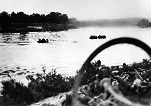 Inflatable: German infantrymen cross the Memel, 1941