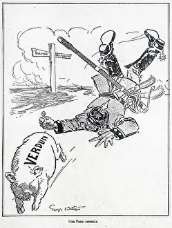 Arterra - Collection Philippe Clément: German Kaiser Wilhelm II chasing pig at the Verdun