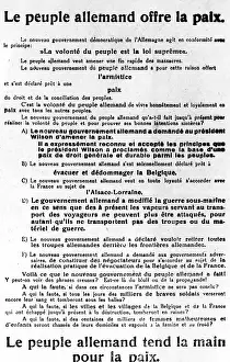 Announcing: German leaflet offering a cease-fire on the Western Front, 1