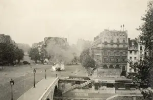Aflame: German Lorry attacked by resistance (1 of 2)