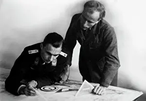 Aegean: German Luftwaffe soldiers setting a course for a mission