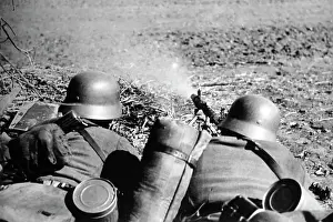 Klim: German machine gun in an exercise, 1940