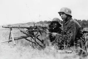 Secures: German machine gun post in the Crimea, 1941