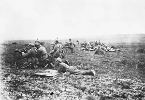 Aisne: German machine guns WWI