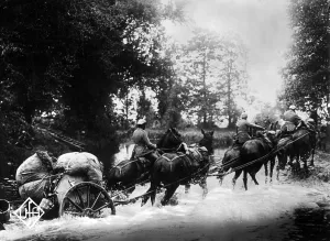 Weltkrieg: German march for the Battle of the Marne, 1914