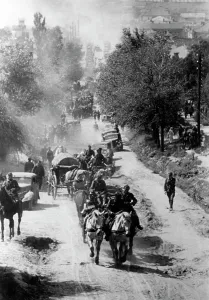 Horse Drawn: German marching column on the Eastern Front, 1941