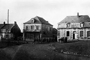 Quentin: German military troop parade on the Western Front during the