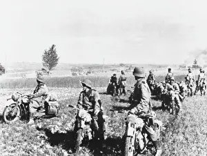 Patrols: German motorcycle patrol WWII