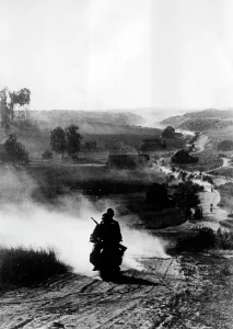 Pinsk: German motorcycle troops at Smolensk, 1941