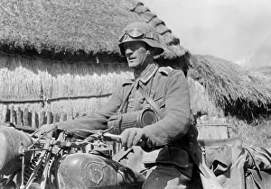 Motorcyclist: German motorcyclist on the Eastern Front, 1941