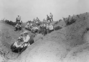 Rests: German navy soldiers at a rest stop, 1900