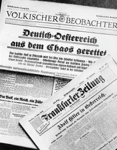 Annexation: German newspapers about the Anschluss of Austria, 1938