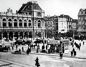 Kiosk: German newspapers for Belgium, 1915