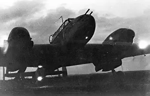 Taxies: German night fighter Messerschmitt Me 110