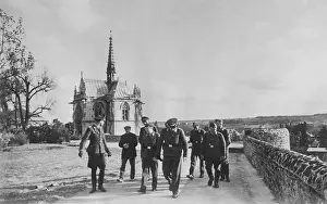 Amboise: German occupation soldiers during a visit to the medieval ca