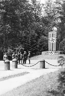 Veiled: German officers during a break in the negotiations in Forest