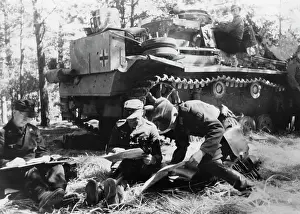 Briefing: German officers at a briefing - Eastern Front, 1944
